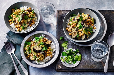 Image of "Thai chickpea and aubergine curry"