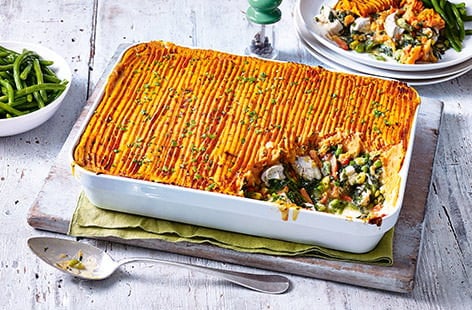Image of "Mum's 'all from frozen' sweet potato pie"