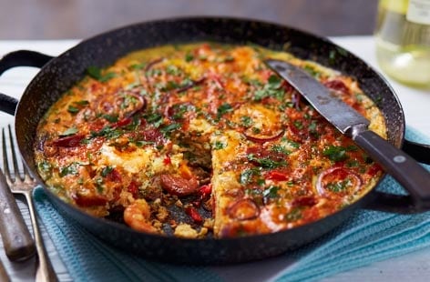 Paella-style frittata