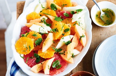 Image of "Grapefruit, melon and citrus salad"