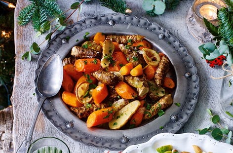 Image of "Brown butter root vegetables"