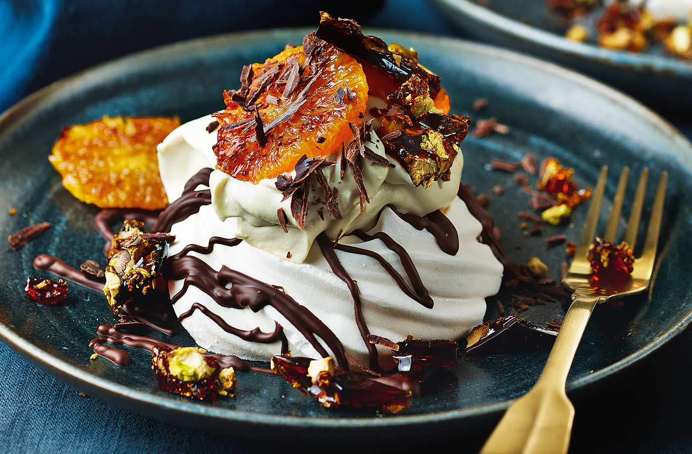 Chocolate orange Pavlovas