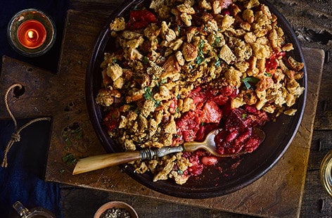 Image of "Spicy harissa and vegetable bake"