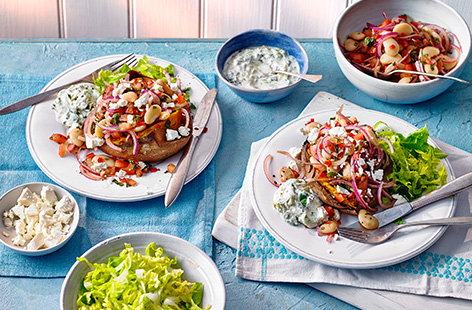 Image of "Greek-style stuffed sweet potatoes"