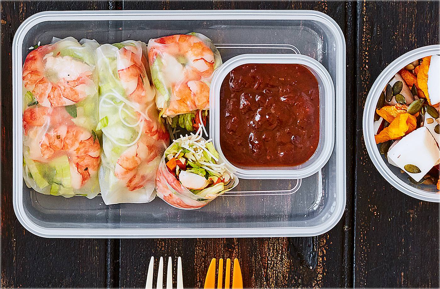 Prawn summer rolls