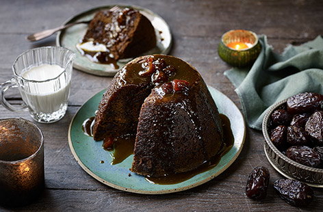 Image of "Sticky date, ginger and sherry toffee pudding"