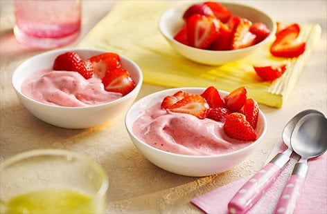 Image of "Strawberry and banana ‘nice cream’"