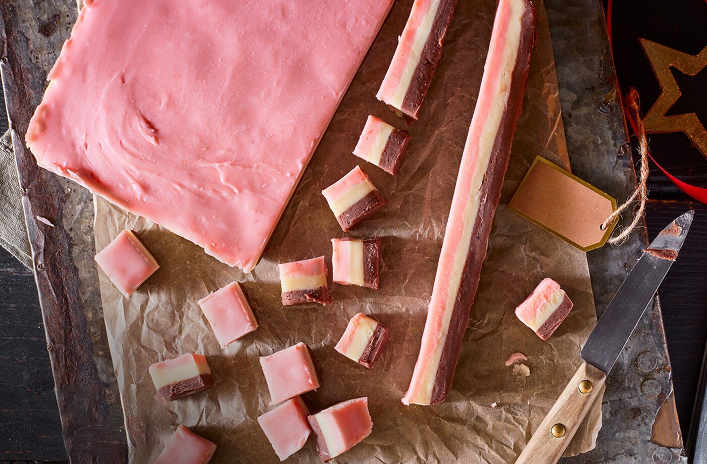 Neapolitan fudge
