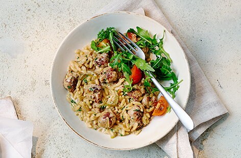 Image of "Speedy sausage orzotto"