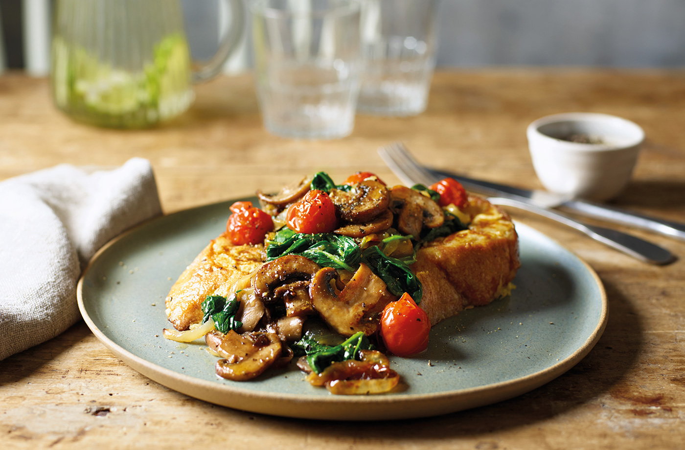 Mushroom eggy bread