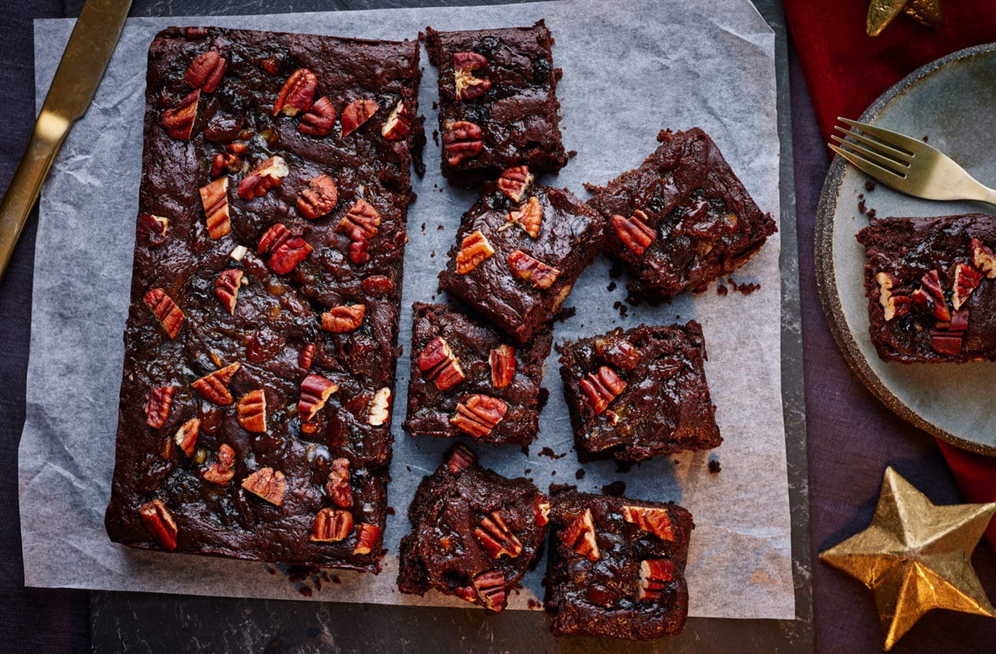 Mince pie brownies