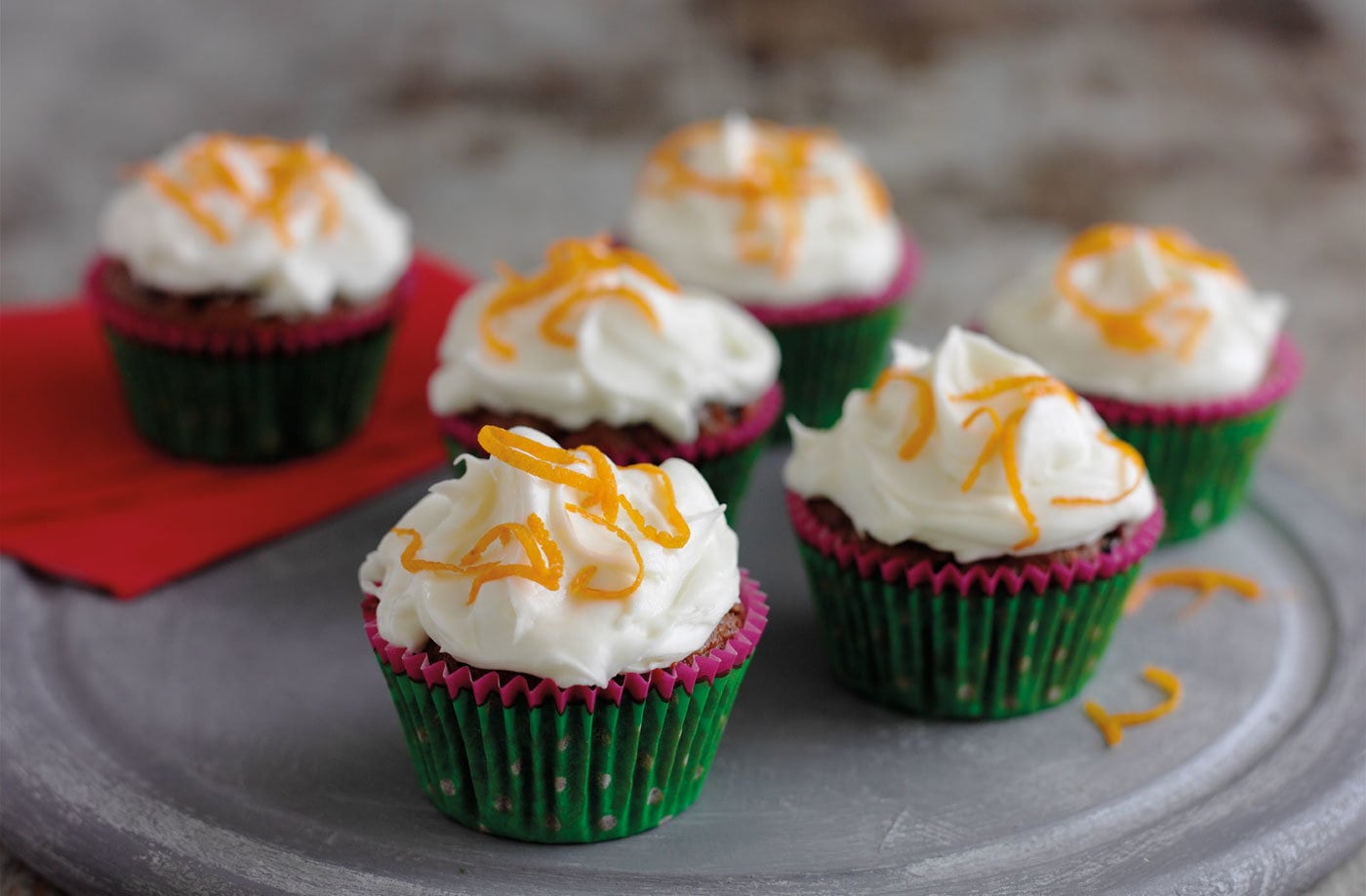 Christmas cupcakes with brandy frosting