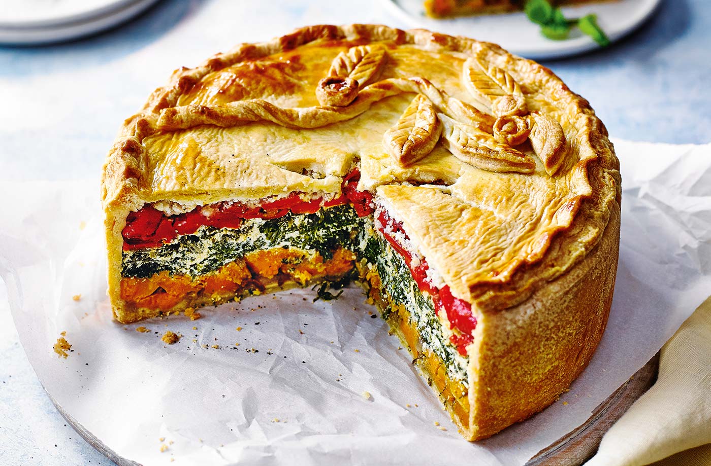 Rainbow picnic pie