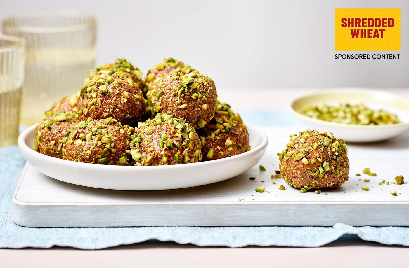 Almond and pistachio energy balls