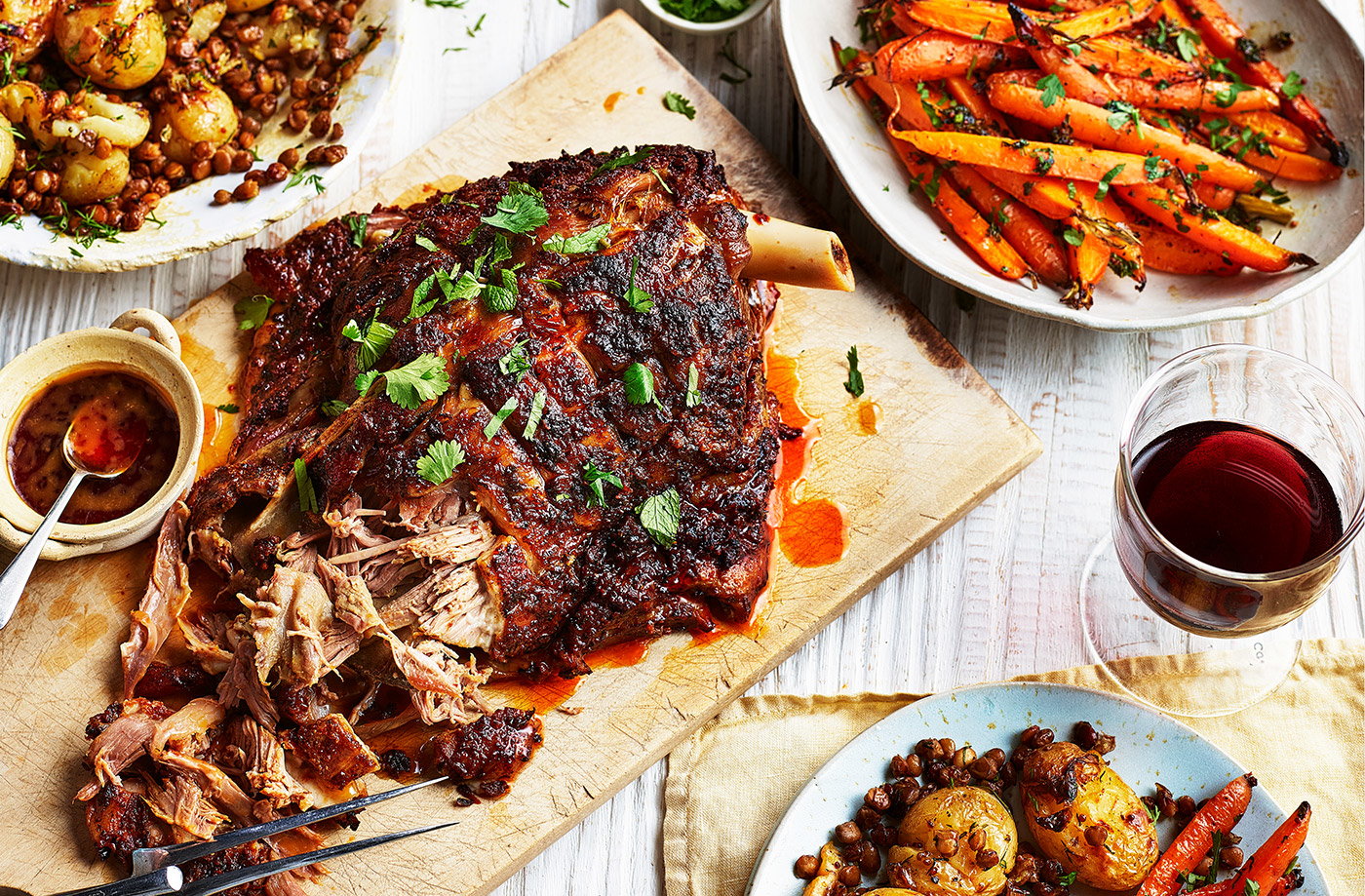 Spiced slow-roasted lamb shoulder