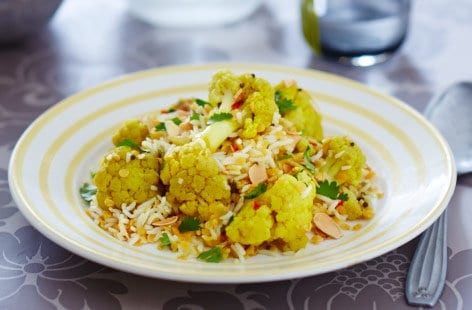 Image of "Spicy cauliflower and lentil pilaf"