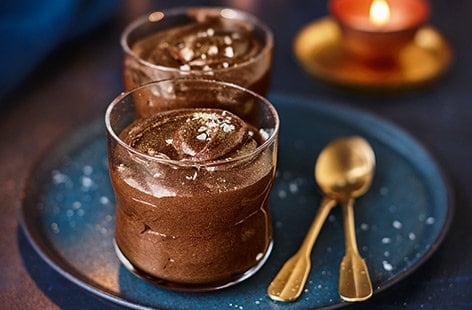 Image of "Chocolate and olive oil mousse"