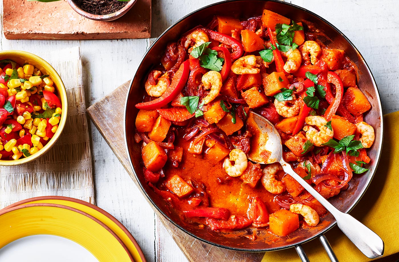Mexican-style prawns