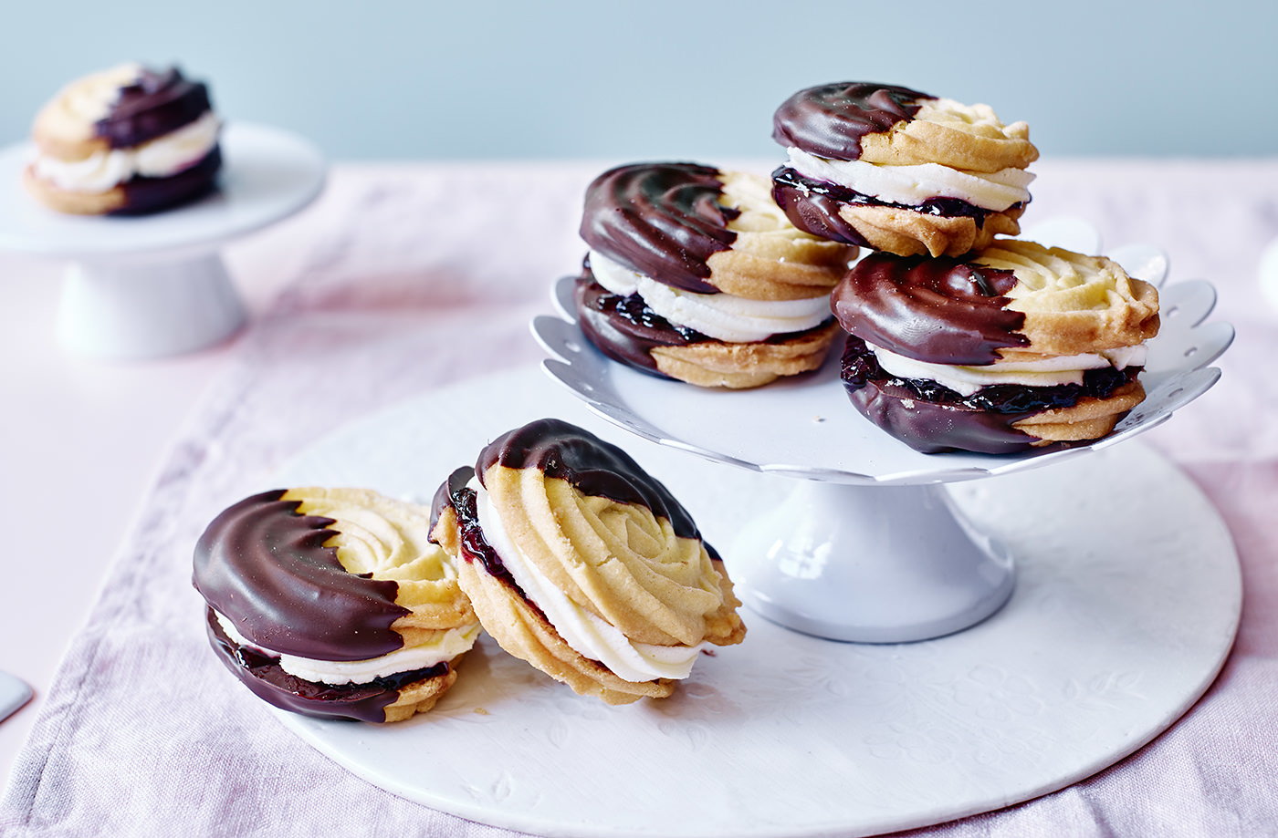 Black forest Viennese whirls