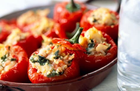 Peppers stuffed with cod