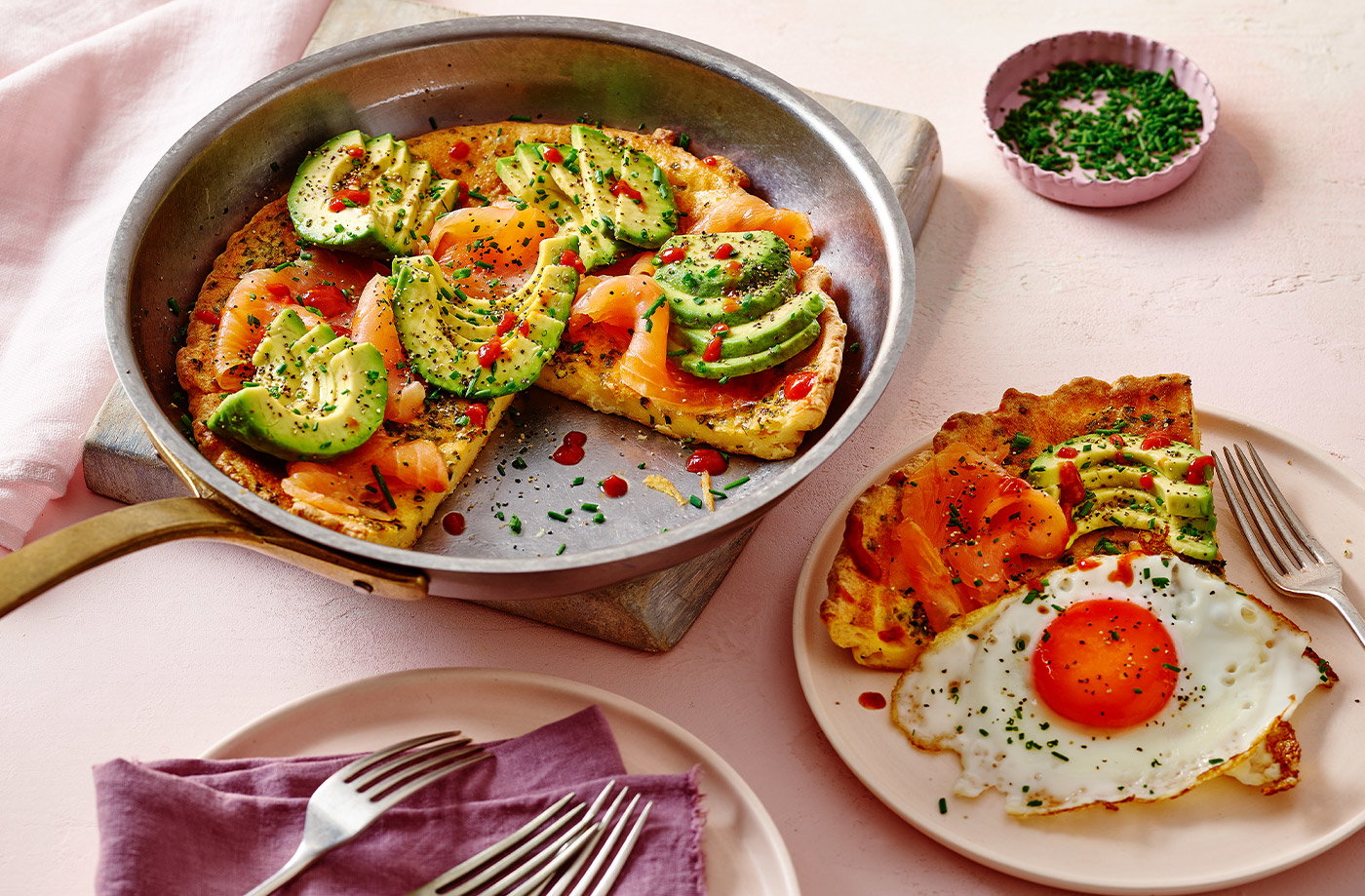 Smoked salmon Dutch baby