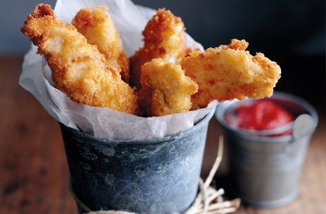 Image of "Chicken goujons with home-made ketchup"