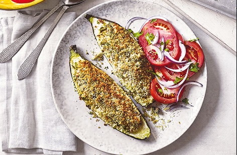 Image of "Tuna-stuffed courgettes"