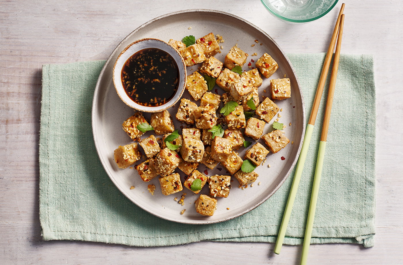 Air-fryer crispy tofu