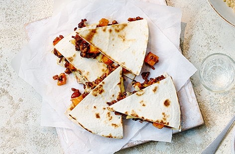Image of "Sweet potato and beef quesadillas"