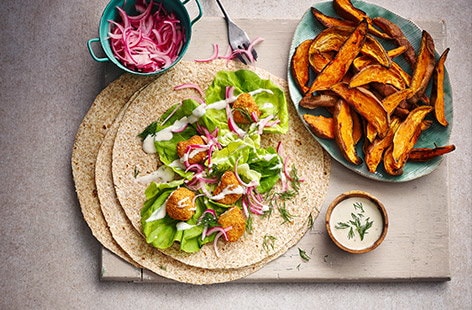 Image of "Crispy chicken Caesar wraps"
