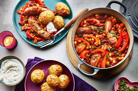 Image of "Smoky bangers and beans"