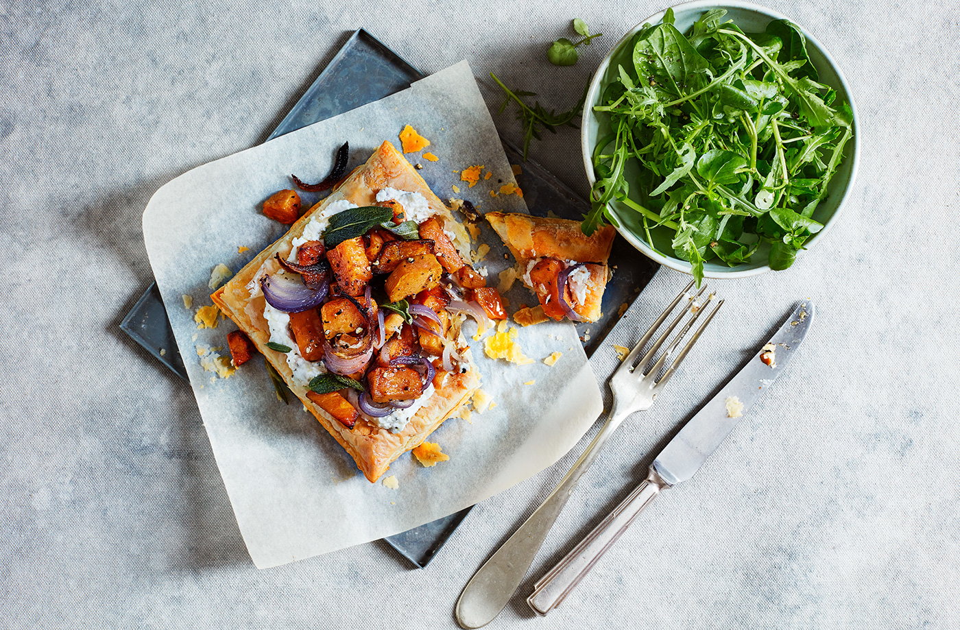 Sweet potato and sage tart