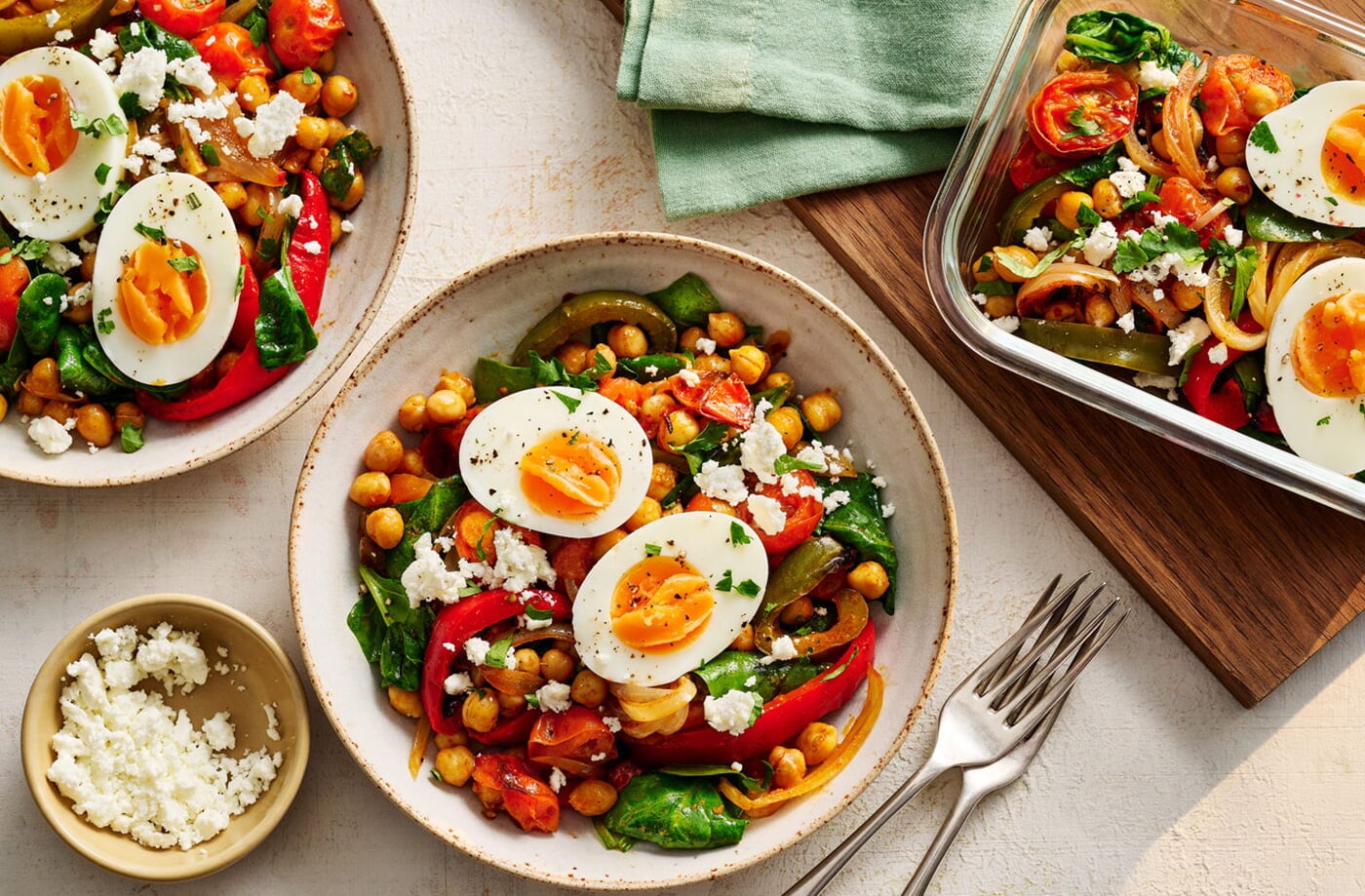 Shakshuka-style batch egg pots