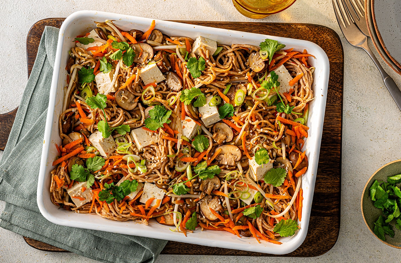 Rhiannon Lambert's veggie baked noodles