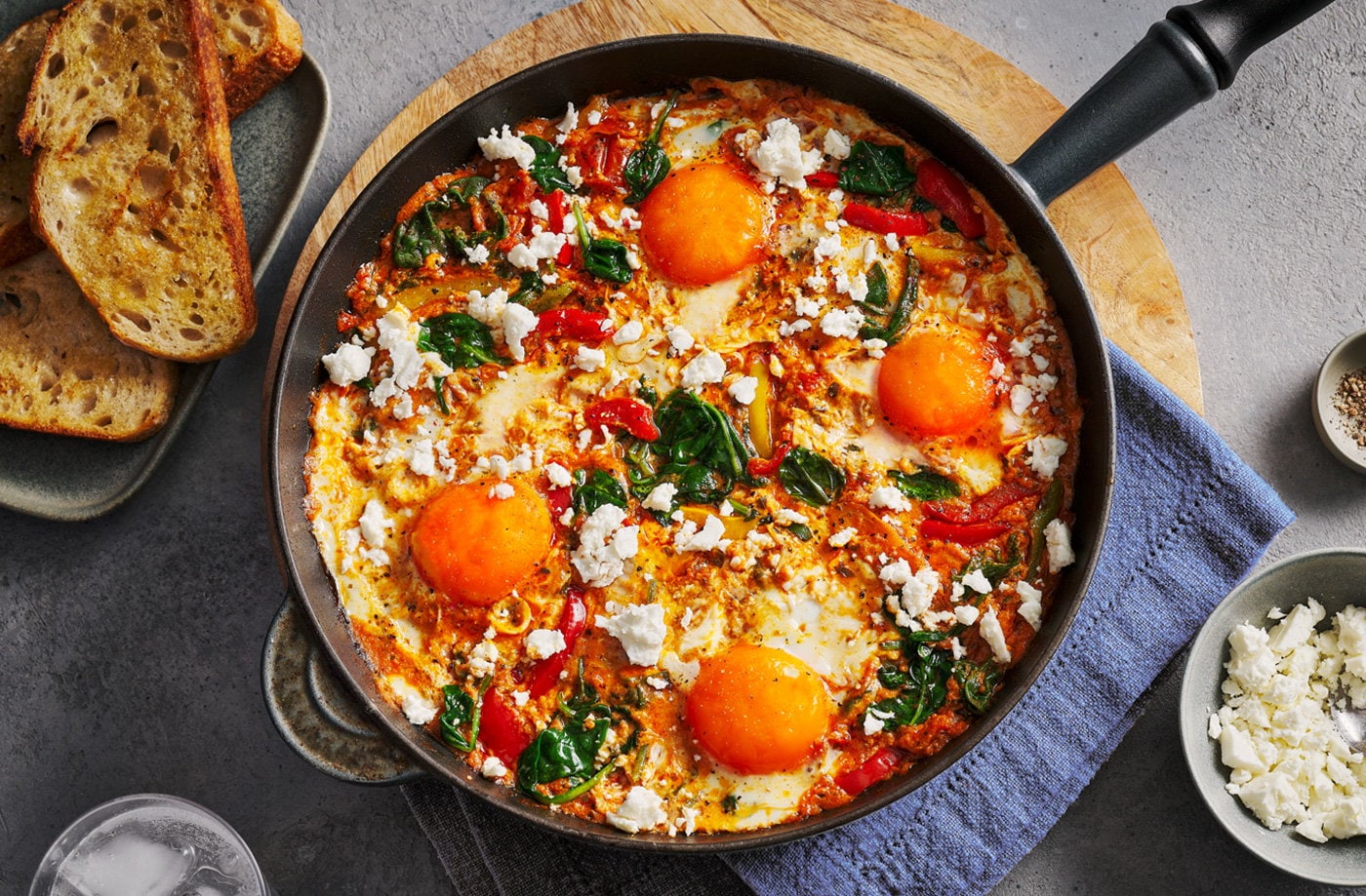 Chilli and tomato baked eggs