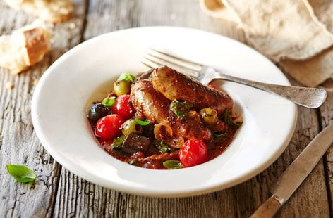 Image of "Mediterranean ox liver and sausage stew"