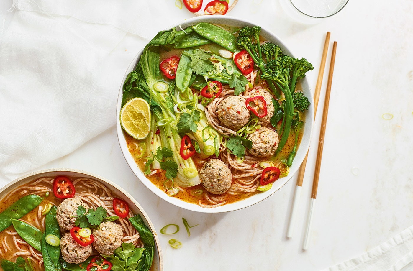 Turkey meatball laksa