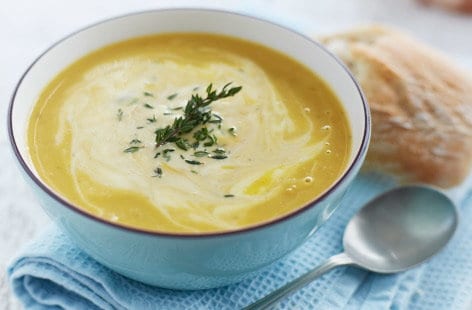 Image of "Butternut and lentil soup with thyme"