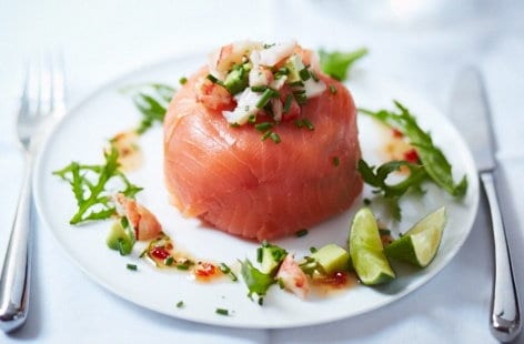 Image of "Smoked salmon and prawn parcels"