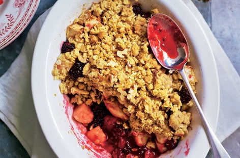 Image of "Blackberry and apple crumble"