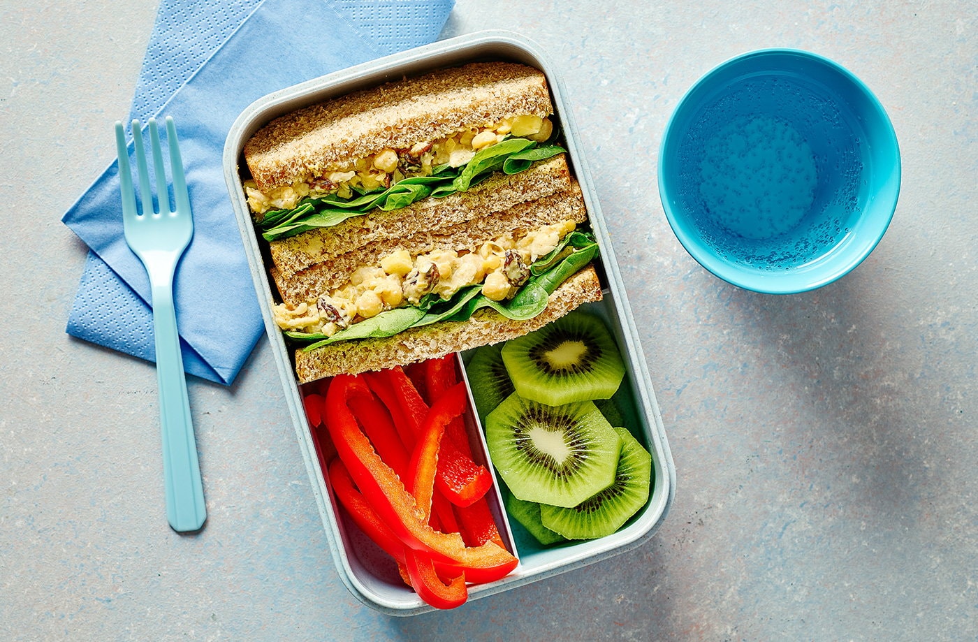 Coronation chickpea sandwiches