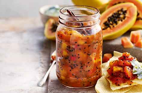 Image of "Papaya and mango chutney"
