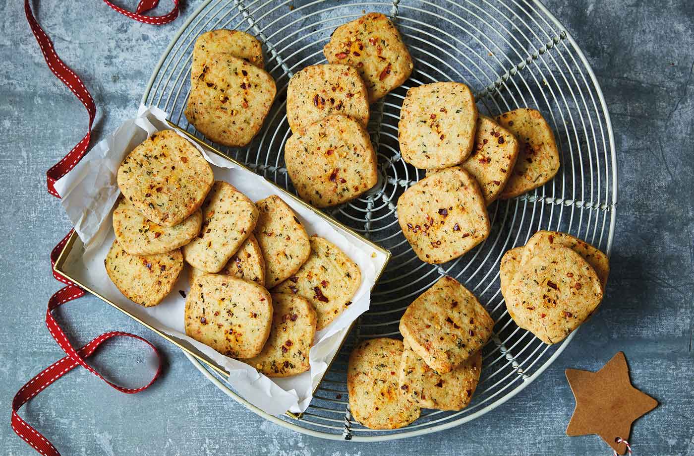 Manchego and chilli shortbreads