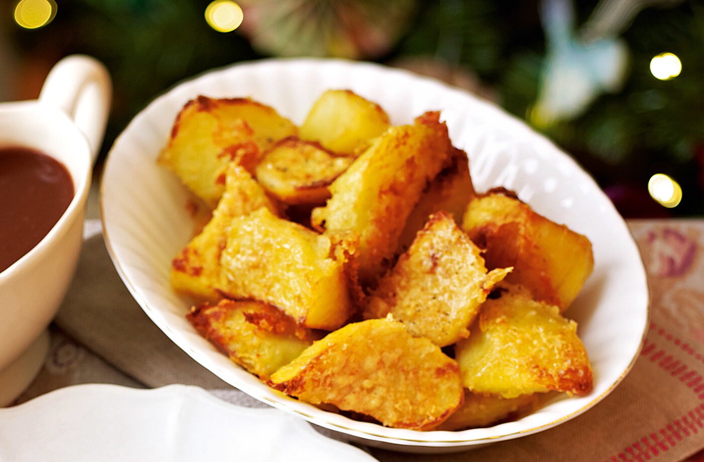 Roast potatoes with Parmesan