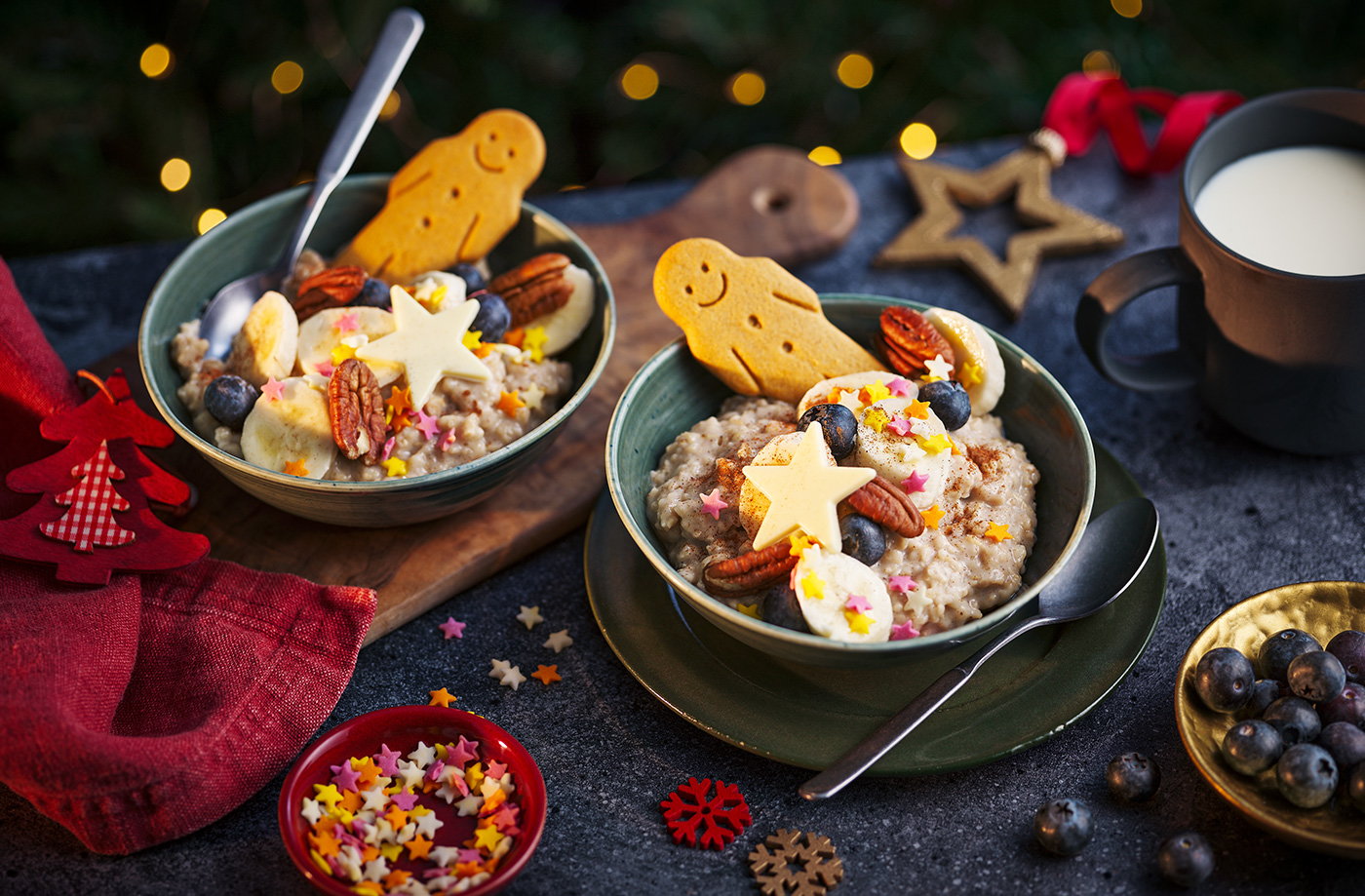 Gingerbread man porridge​