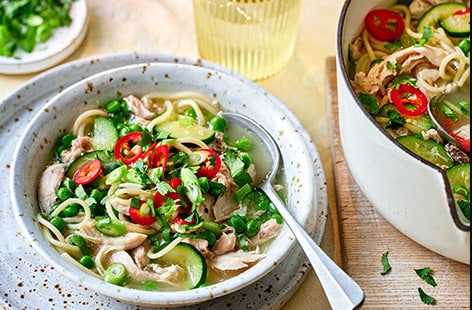 Image of "Summer chicken noodle soup"