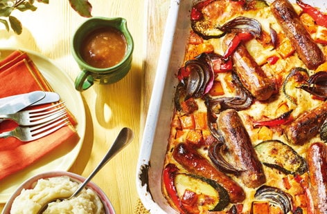 Image of "Rainbow veggie toad-in-the-hole"