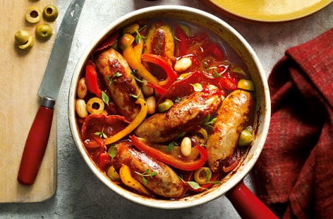 Image of "Sausage, salami and pepper stew"