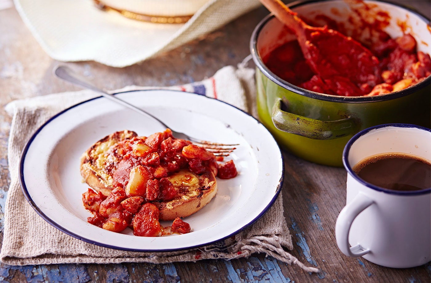 Cowboy beans on toast