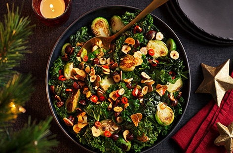 Image of "Braised kale and cavolo nero with garlic and chilli"